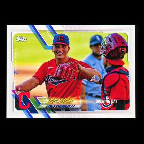 James Karinchak 2021 Topps Opening Day Future Stars Indians