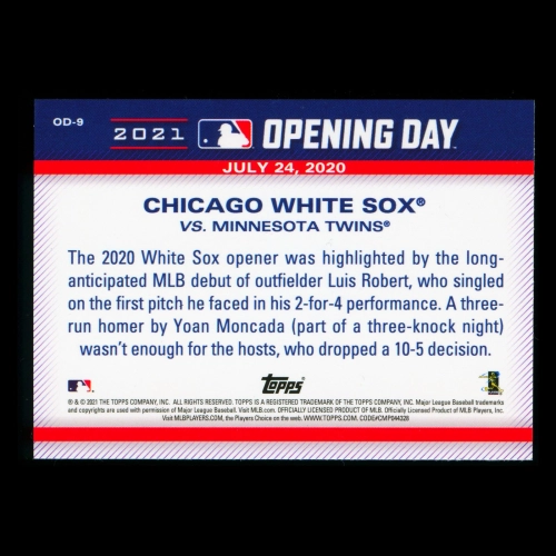 Chicago White Sox 2021 Topps Opening Day