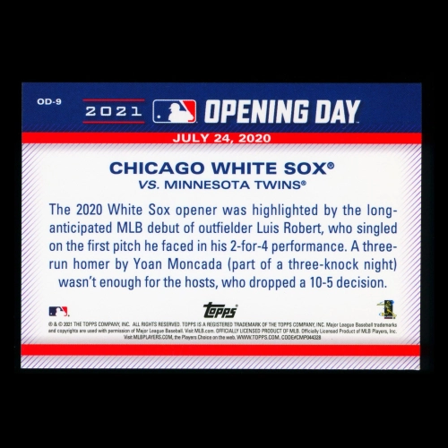 Chicago White Sox 2021 Topps Opening Day