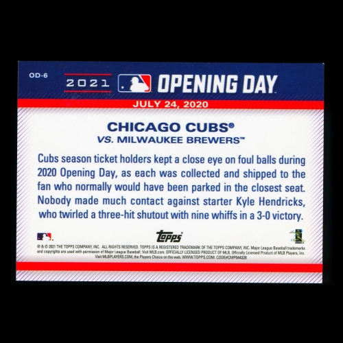 Chicago Cubs 2021 Topps Opening Day