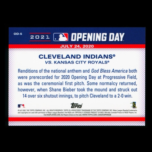 Cleveland Indians 2021 Topps Opening Day