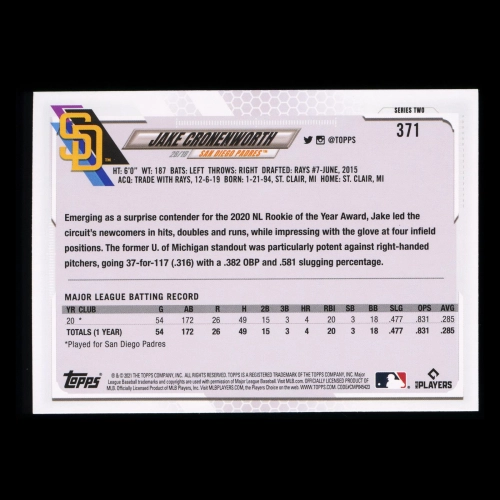 Jake Cronenworth RC Topps 2021 All-Star Rookie Padres