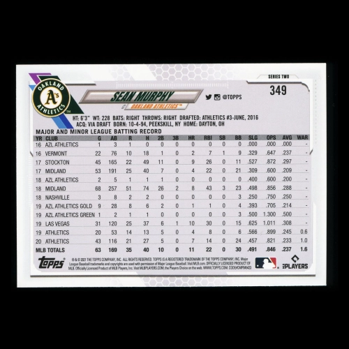 Sean Murphy Topps 2021 All-Star Rookie Athletics