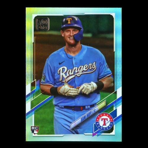 Sam Huff RC Topps 2021 Rainbow Foil Rookie Rangers