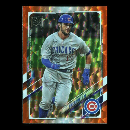 Kris Bryant Topps 2021 Orange Foil Cubs 169/299