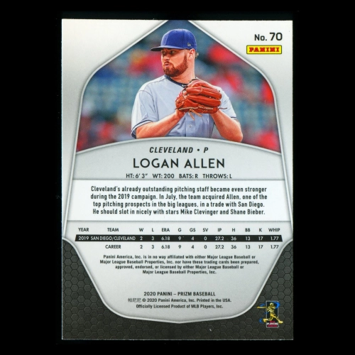 Logan Allen RC 2020 Prizm Rookie Indians