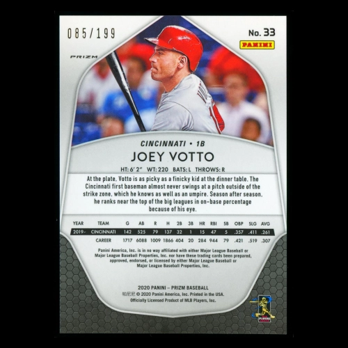 Joey Votto 2020 Prizm Blue Donuts Reds 085/199