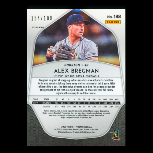 Alex Bregman 2020 Prizm Blue Donuts Astros 154/199