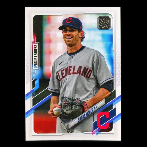 Shane Bieber 2021 Topps League Leaders Indians