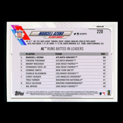 Marcell Ozuna 2021 Topps League Leaders Braves