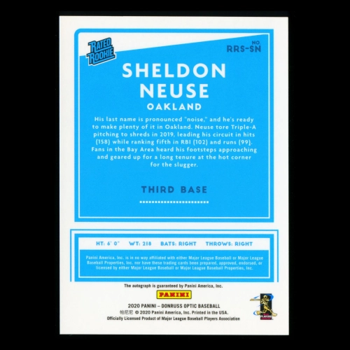 Sheldon Neuse RR 2020 Optic Rated Rookie Auto Athletics