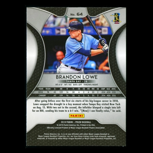 Brandon Lowe RC 2019 Prizm Rookie Rays