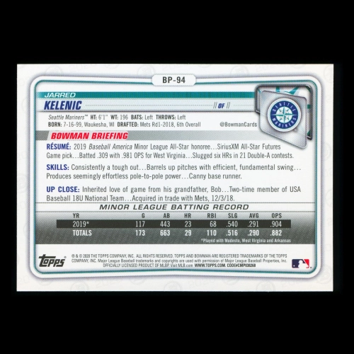 Jarred Kelenic 2020 Bowman Prospect Mariners