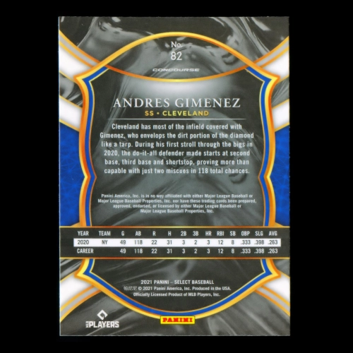 Andres Gimenez RC 2021 Select Rookie Indians