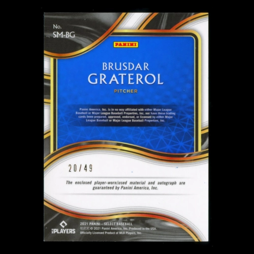 Brusdar Graterol 2020 Select Signature Materials Patch Auto Dodgers 20/49