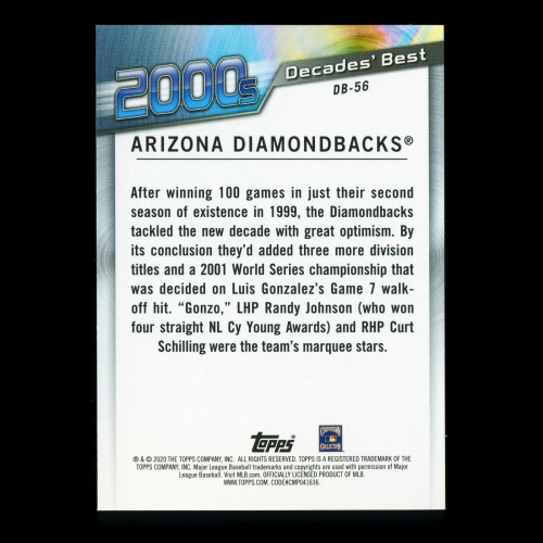 Arizona Diamondbacks 2020 Topps Decades' Best Teams 2000s