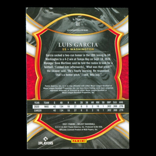 Luis Garcia RC 2021 Select Rookie Nationals