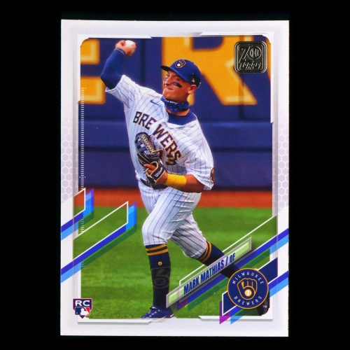 Mark Mathias RC Topps 2021 Rookie Brewers