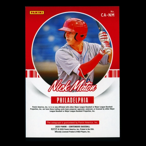 Nick Maton 2020 Contenders Auto Phillies