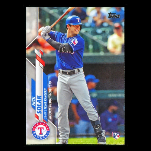 Nick Solak RC 2020 Topps Rookie Rangers