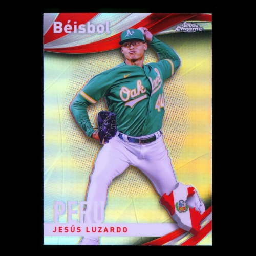 Jesus Luzardo 2021 Topps Chrome Beisbol Peru Athletics