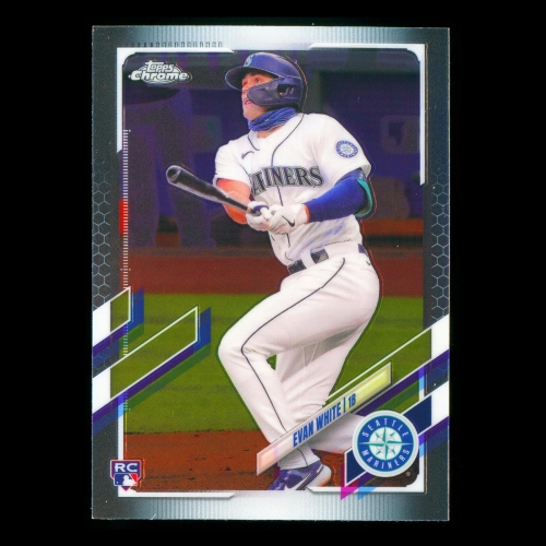 Evan White RC 2021 Topps Chrome Rookie Mariners