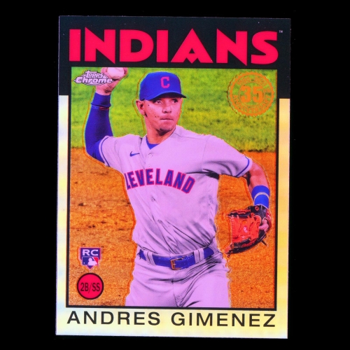 Andres Gimenez RC 2021 Topps Chrome 1986 Retro Rookie Indians