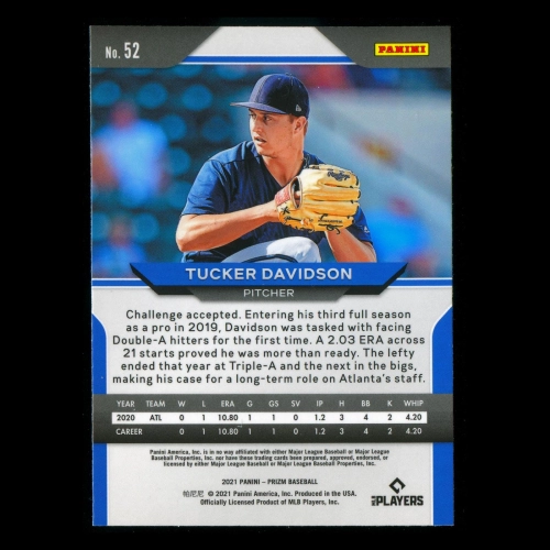 Tucker Davidson RC 2021 Prizm Rookie Braves