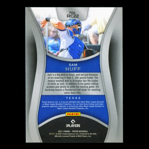 Sam Huff 2021 Prizm Rookie Class Rangers