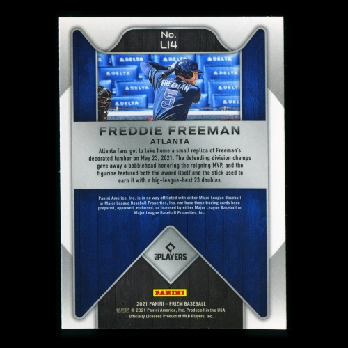 Freddie Freeman 2021 Prizm Lumber Inc Braves
