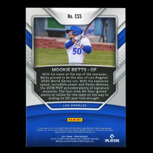 Mookie Betts 2021 Prizm Championship Stage Dodgers