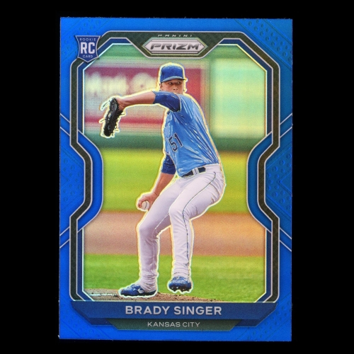 Brady Singer RC 2021 Prizm Blue Rookie Royals