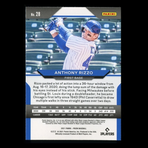 Anthony Rizzo 2021 Prizm Cubs