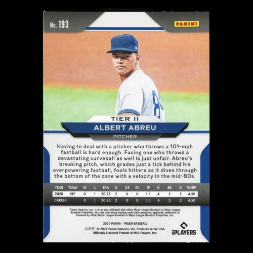 Albert Abreu RC 2021 Prizm Rookie Yankees