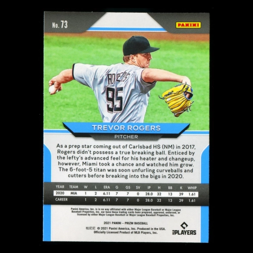 Trevor Rogers RC 2021 Prizm Rookie Marlins
