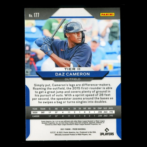 Daz Cameron RC 2021 Prizm Rookie Tigers