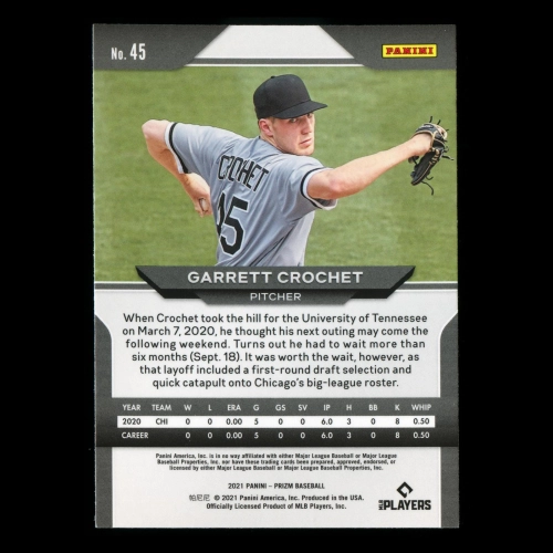 Garrett Crochet RC 2021 Prizm Rookie White Sox