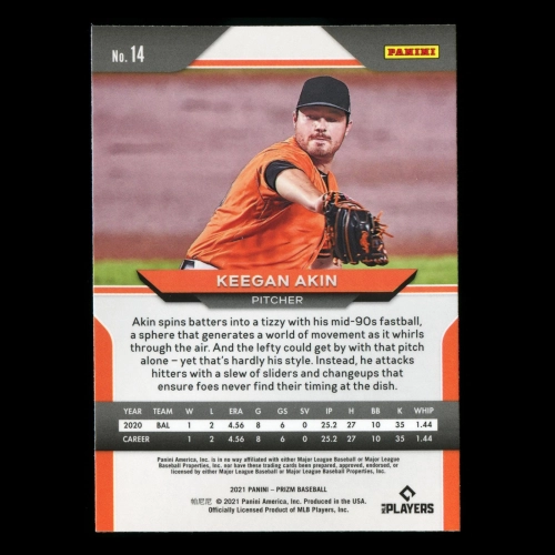 Keegan Akin RC 2021 Prizm Rookie Orioles