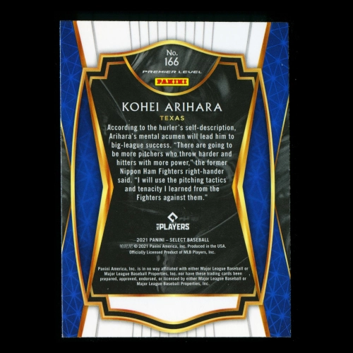 Kohei Arihara RC 2021 Select Rookie Rangers