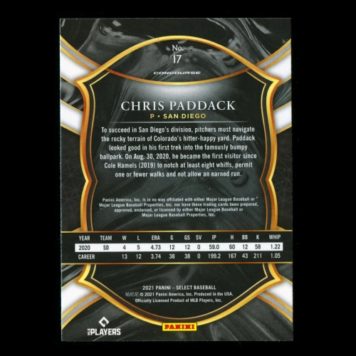 Chris Paddack 2021 Select Padres
