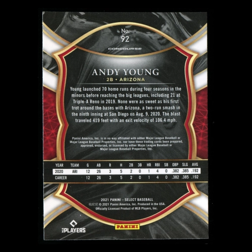 Andy Young RC 2021 Select Rookie Diamondbacks
