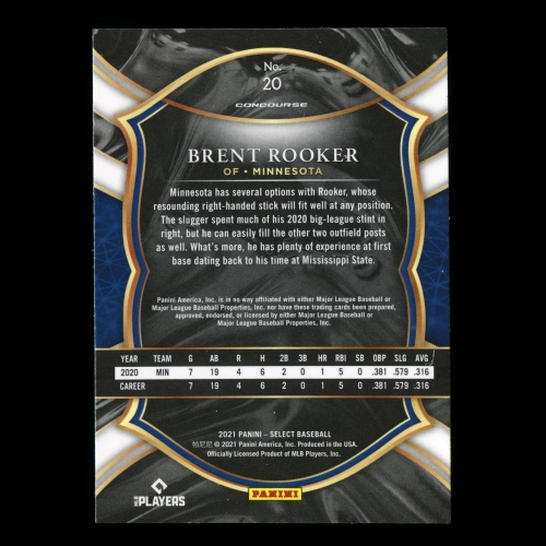 Brent Rooker RC 2021 Select Rookie Twins