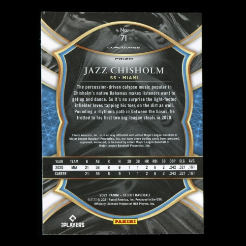 Jazz Chisholm RC 2021 Select Rookie Holo Marlines