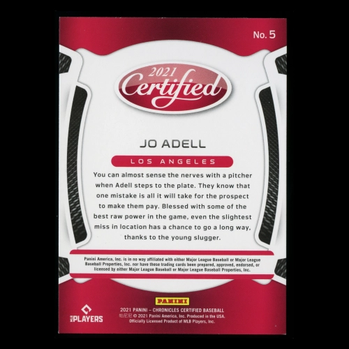 Jo Adell RC 2021 Certified Rookie Angels