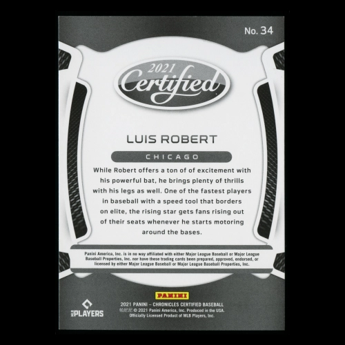 Luis Robert 2021 Certified White Sox