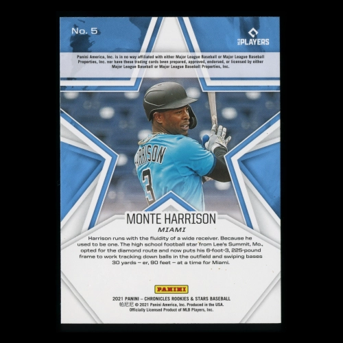 Monte Harrison RC 2021 Rookies and Stars Rookie Marlins