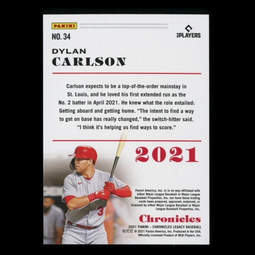 Dylan Carlson RC 2021 Chronicles Rookie Cardinals