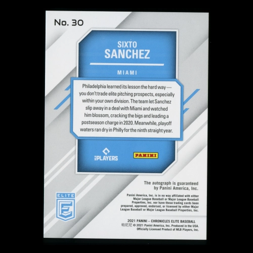 Sixto Sanchez RC 2021 Elite Rookie Auto Marlins
