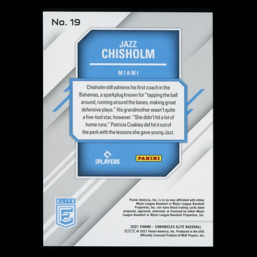 Jazz Chisholm RC 2021 Elite Rookie Marlins