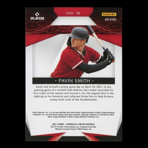 Pavin Smith RC 2021 Limited Rookie Diamondbacks